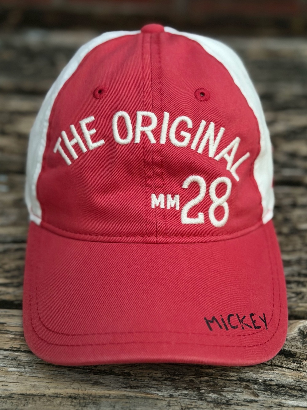 Disney Junk Food Mickey Mouse The Original MM28 Red Canvas Baseball Hat Cap F7